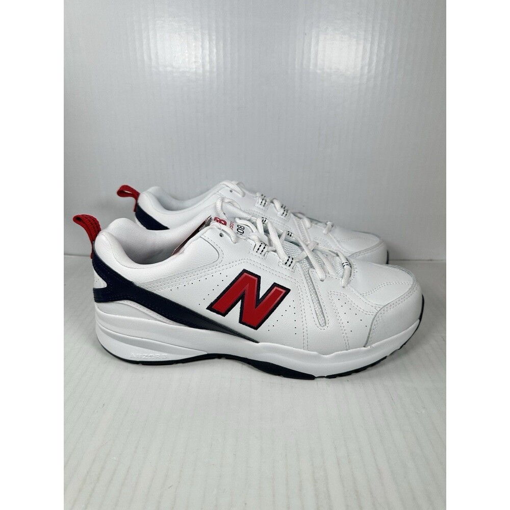 New Balance 608v5 Sneakers MX608HR5 Shoes White Red Mens Size 10.5 4E Wide NEW